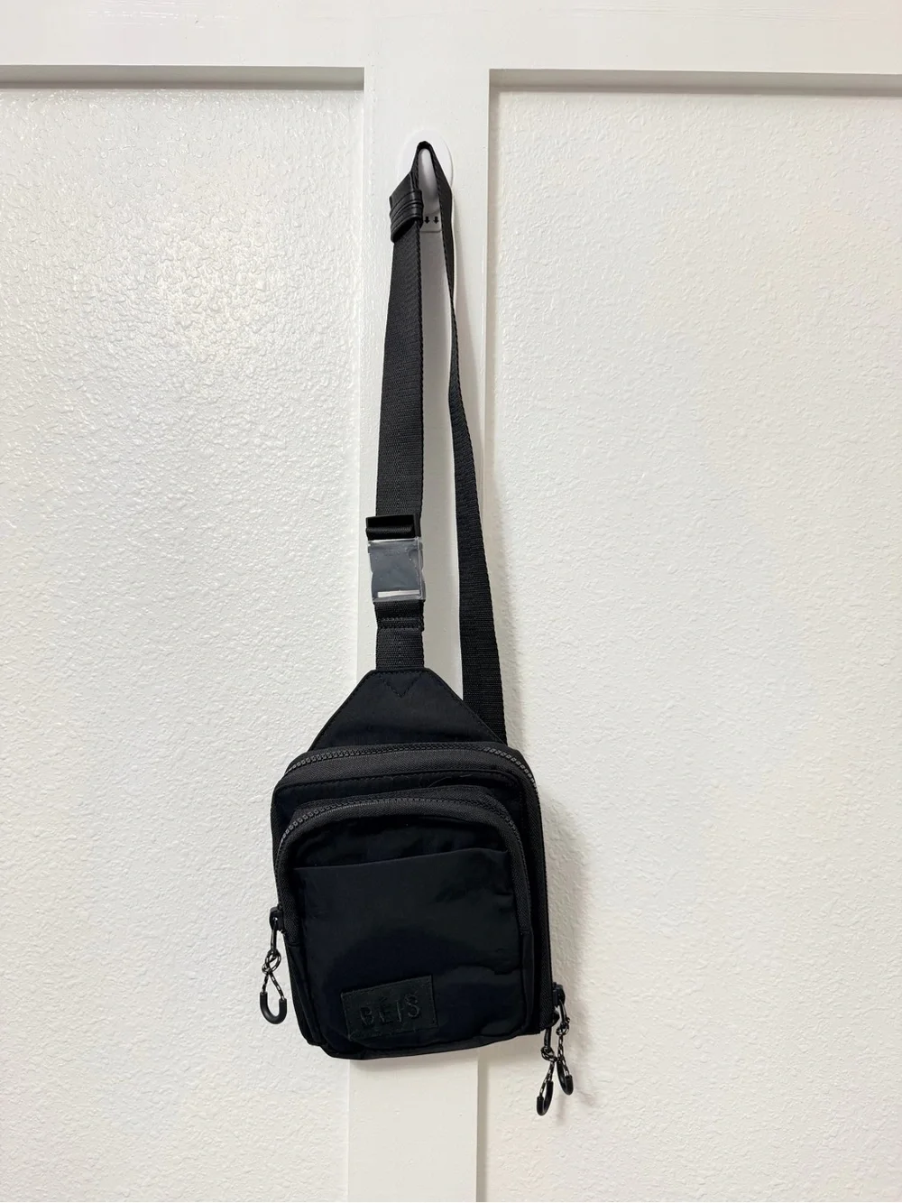 Beis Black Crossbody Sling Bag with Bottle Pocket